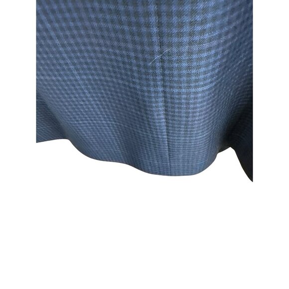 Coppley 1883 Men's Blazer 100% Wool Blue Black Check Two Button Lined Size 46 - Picture 5 of 11